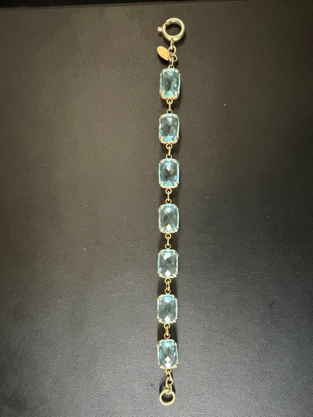 Catherine Popesco Swarovski Aqua Crystal Bracelet